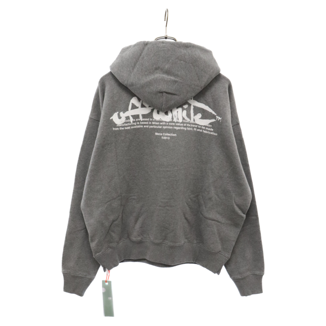 OFF-WHITE(オフホワイト)のOFF-WHITE オフホワイト 22AW SCRIPT SKATE HOODIE スクリプト ロゴプリント スウェット プルオーバーパーカー グレー OMBB085F22FLE006 メンズのトップス(パーカー)の商品写真