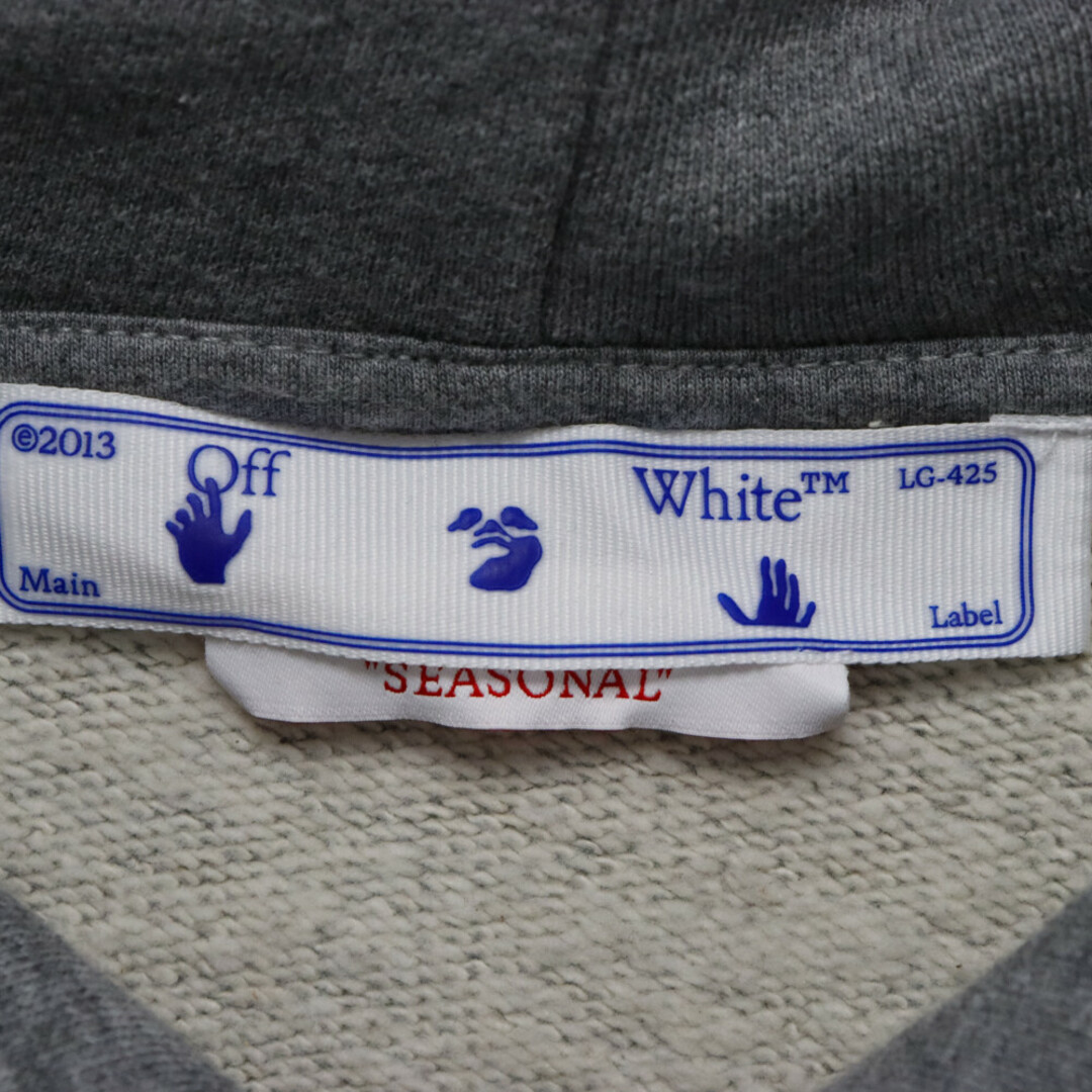 OFF-WHITE(オフホワイト)のOFF-WHITE オフホワイト 22AW SCRIPT SKATE HOODIE スクリプト ロゴプリント スウェット プルオーバーパーカー グレー OMBB085F22FLE006 メンズのトップス(パーカー)の商品写真