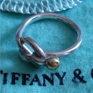 ティファニー(Tiffany & Co.)のTIFFANY（ティファニー)  シルバー925/750ラブノットリング 8号(リング(指輪))