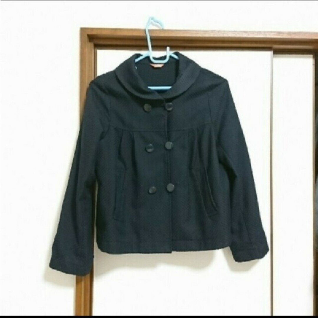 コート ショートタイプ(紺色 ネイビー) レディースのジャケット/アウター(スプリングコート)の商品写真