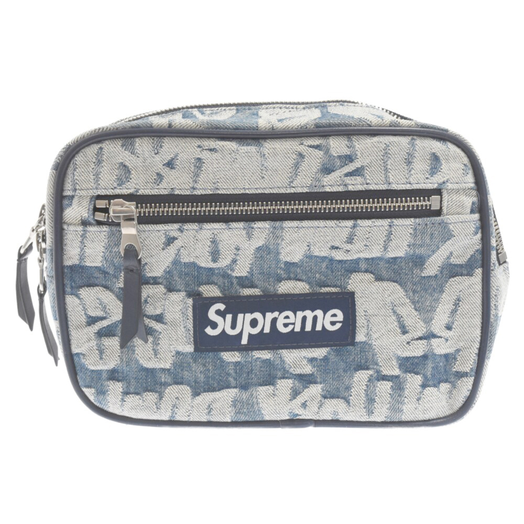 Supreme(シュプリーム)のSUPREME シュプリーム 22SS Fat Tip Jacquard Denim Waist Bag ファットチップジャガード総柄デニムウエストバッグ ボディバッグ インディゴ メンズのバッグ(ショルダーバッグ)の商品写真