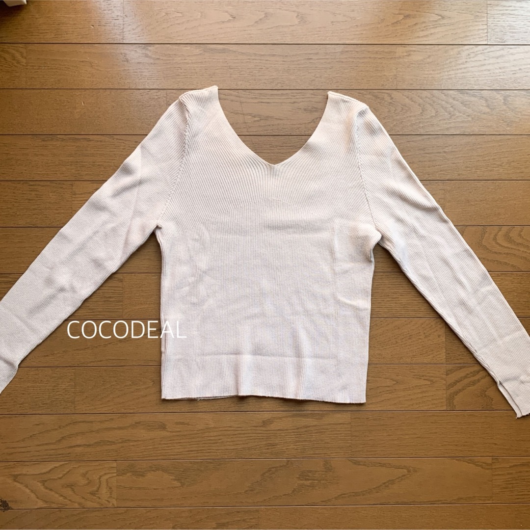 COCO DEAL(ココディール)のココディールVネックリブニット レディースのトップス(ニット/セーター)の商品写真