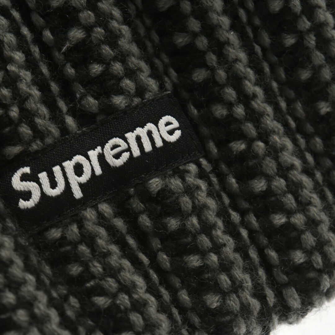 Supreme(シュプリーム)のSUPREME シュプリーム 19AW Contrast Stripe Beanie コントラストストライプビーニー アクリル ニット帽 帽子 ブラック メンズの帽子(ニット帽/ビーニー)の商品写真