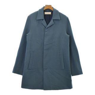 マルニ(Marni)のMARNI マルニ ステンカラーコート 48(L位) 青 【古着】【中古】(ステンカラーコート)