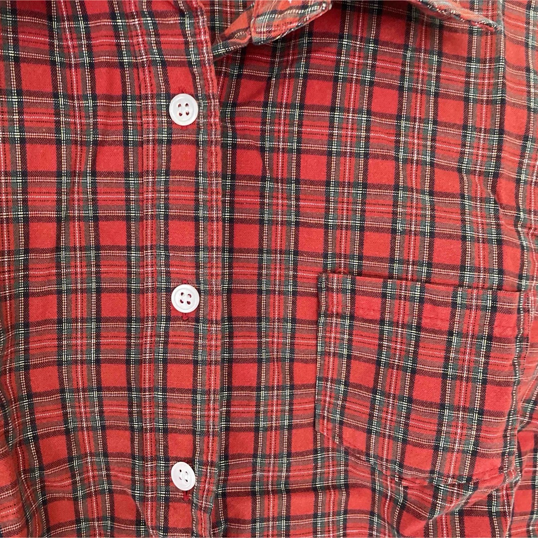OLIVEdesOLIVE(オリーブデオリーブ)のオリーブデオリーブ　綿100％　コットンシャツ　日本製 チェック柄 半袖シャツ レディースのトップス(シャツ/ブラウス(半袖/袖なし))の商品写真