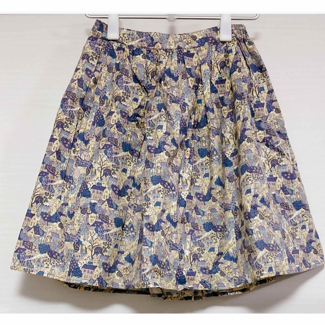 ehka sopo(エヘカソポ)のお家柄スカート　ブルー×ピンク×イエロー レディースのスカート(ひざ丈スカート)の商品写真