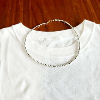 シルバービーズのネックレス　ハンドメイド