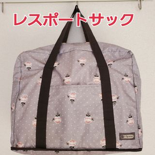 レスポートサック(LeSportsac)のレスポートサック　ショルダーバッグ　折り畳み式トート/エコバック　ローズ柄グレー(ショルダーバッグ)