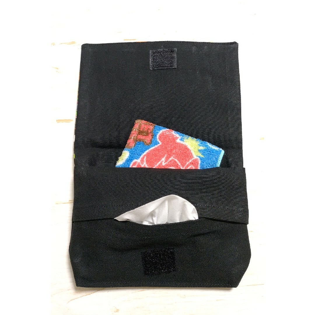 移動ポケット　マリオ　黒 ハンドメイドのキッズ/ベビー(外出用品)の商品写真