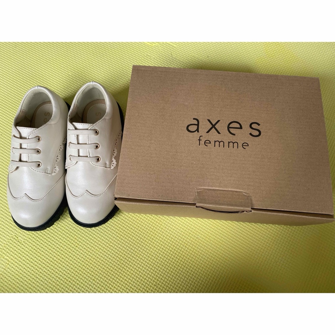 axes femme kids(アクシーズファムキッズ)のkids配色ソールドレスシューズ  19cm キッズ/ベビー/マタニティのキッズ靴/シューズ(15cm~)(ローファー)の商品写真