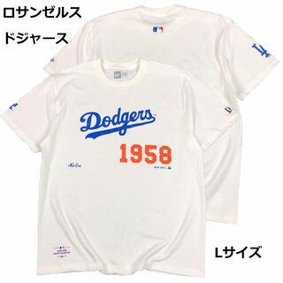 ドジャース　LA　MLB　半袖　Tシャツ　白　L　野球　大谷翔平　大リーグ(Tシャツ/カットソー(半袖/袖なし))