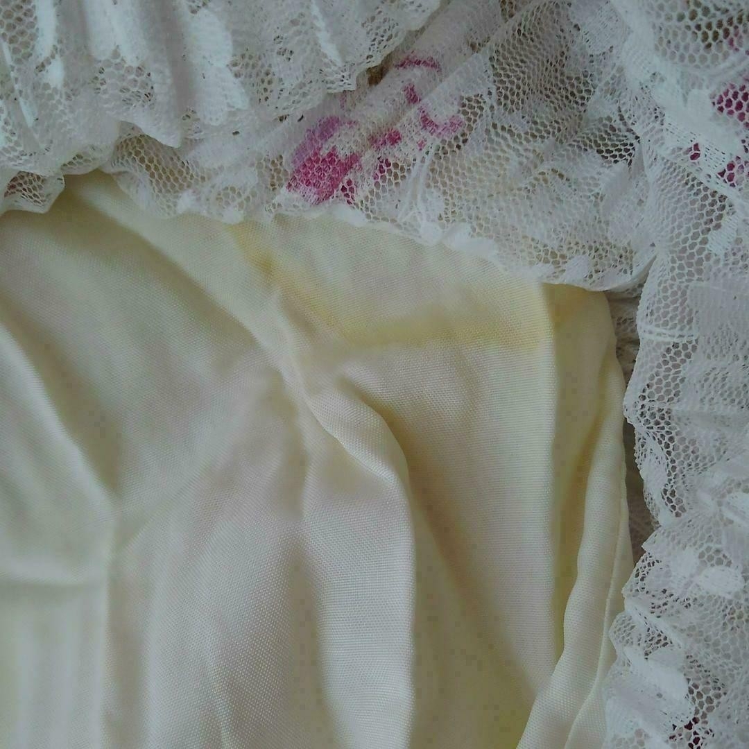 東京ブラウス　PLAISIR ドレス　白　レース　花柄　プレジール　M L LL レディースのフォーマル/ドレス(ロングドレス)の商品写真