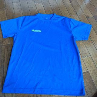 ニッタク(Nittaku)のニッタク　メンズサイズM   卓球　Tシャツ　青　ゲームシャツ(卓球)