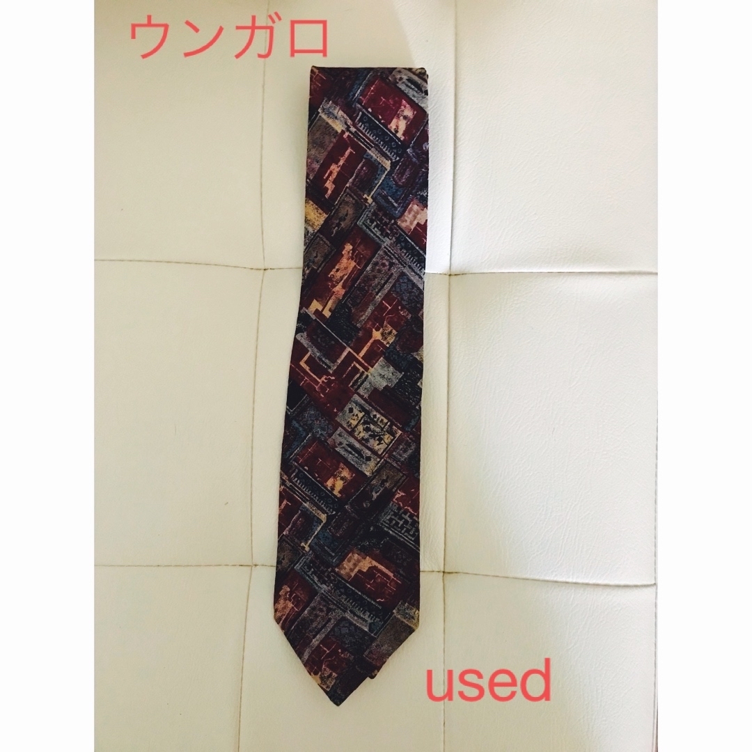 ungaro SOIE(ウンガロソワ)のブランド　ネクタイ　ウンガロ　シルク　used品 メンズのファッション小物(ネクタイ)の商品写真