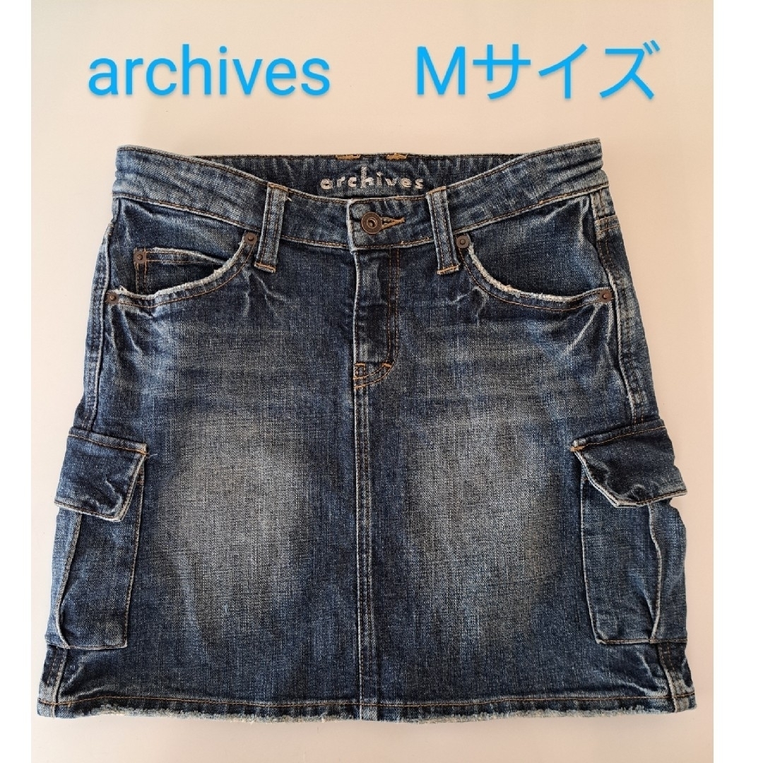 archives(アルシーヴ)のarchives 　ミニデニムスカート レディースのスカート(ミニスカート)の商品写真