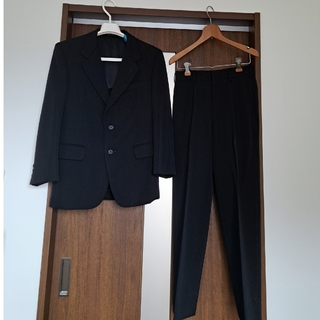 スーツ　黒　ブラック　礼服　フォーマル　ウール 100%(セットアップ)