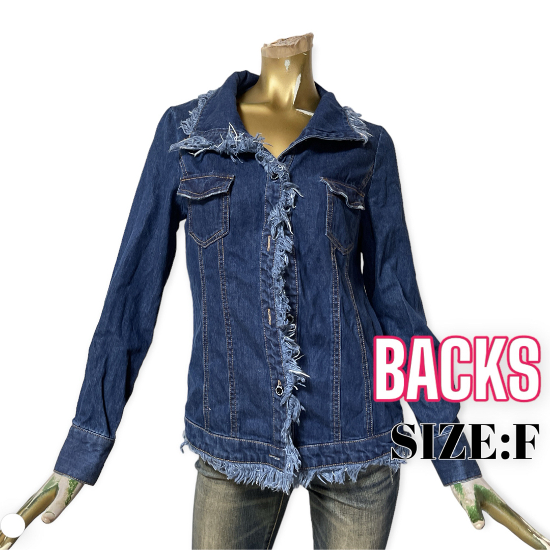 BACKS(バックス)のBACKS ♥ 激かわ フリンジ デニムシャツ ジャケット レディースのトップス(シャツ/ブラウス(長袖/七分))の商品写真