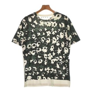 マルニ(Marni)のMARNI マルニ Tシャツ・カットソー 48(L位) 白x緑x黒(総柄) 【古着】【中古】(Tシャツ/カットソー(半袖/袖なし))