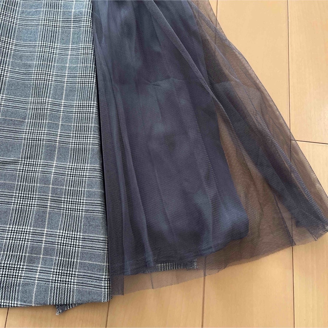 allamanda(アラマンダ)の☆ アラマンダ　チェックサイドチュール切替スカート　☆  レディースのスカート(ロングスカート)の商品写真