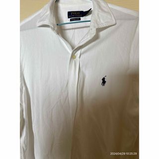 ポロラルフローレン(POLO RALPH LAUREN)のポロラルフローレン　ホワイト長袖コットンシャツ(シャツ)