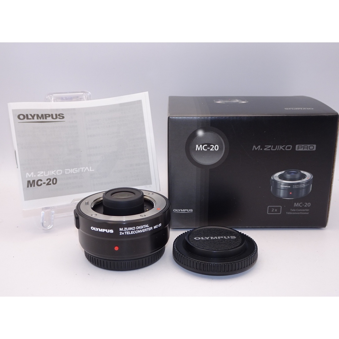 【外観特上級】OLYMPUS マイクロフォーサーズ用 2.0X テレコンバーター MC-20 ブラック スマホ/家電/カメラのカメラ(その他)の商品写真