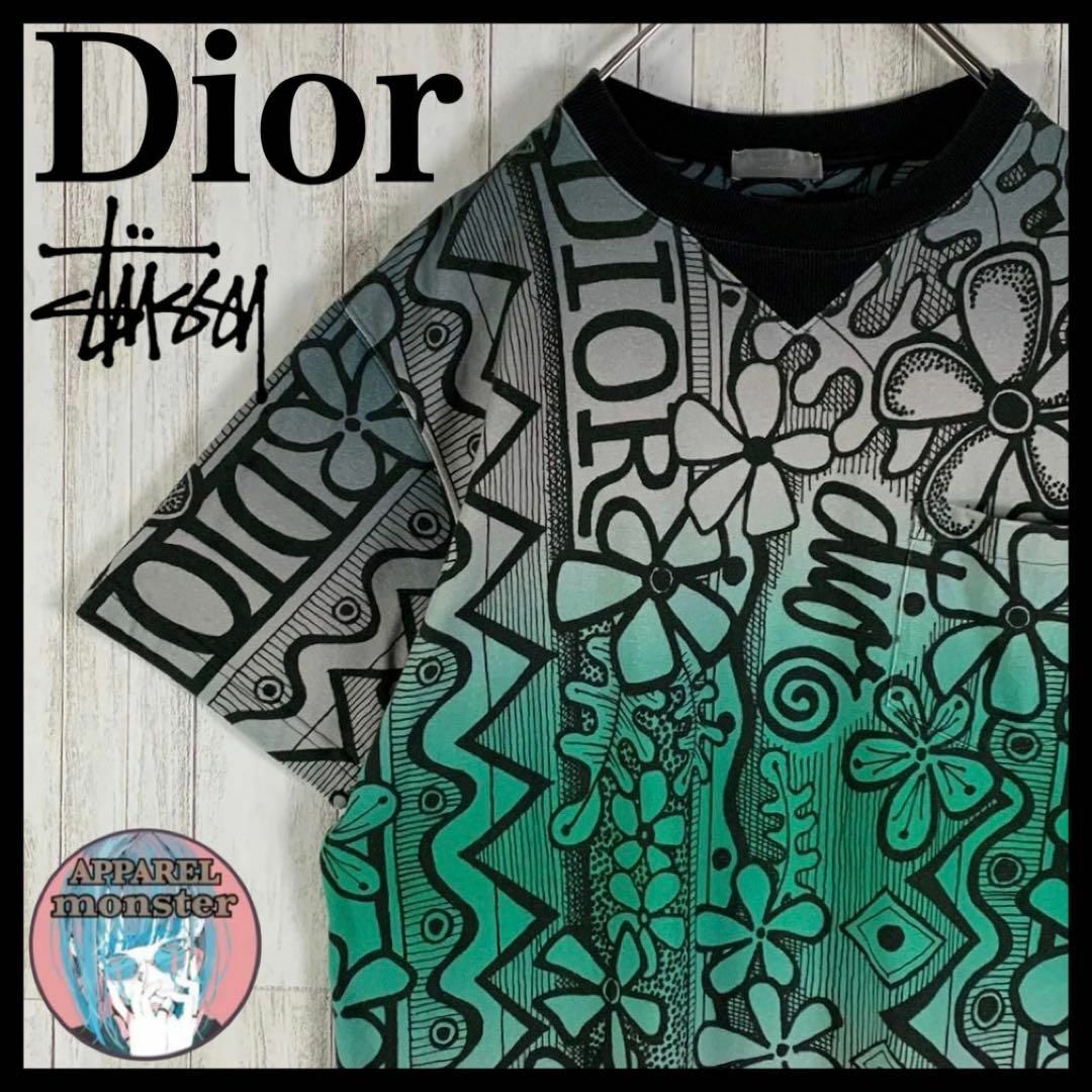 Christian Dior(クリスチャンディオール)の【激レア・定価13万】ディオール×ステューシー 総柄 限定コラボ Tシャツ メンズのトップス(Tシャツ/カットソー(半袖/袖なし))の商品写真