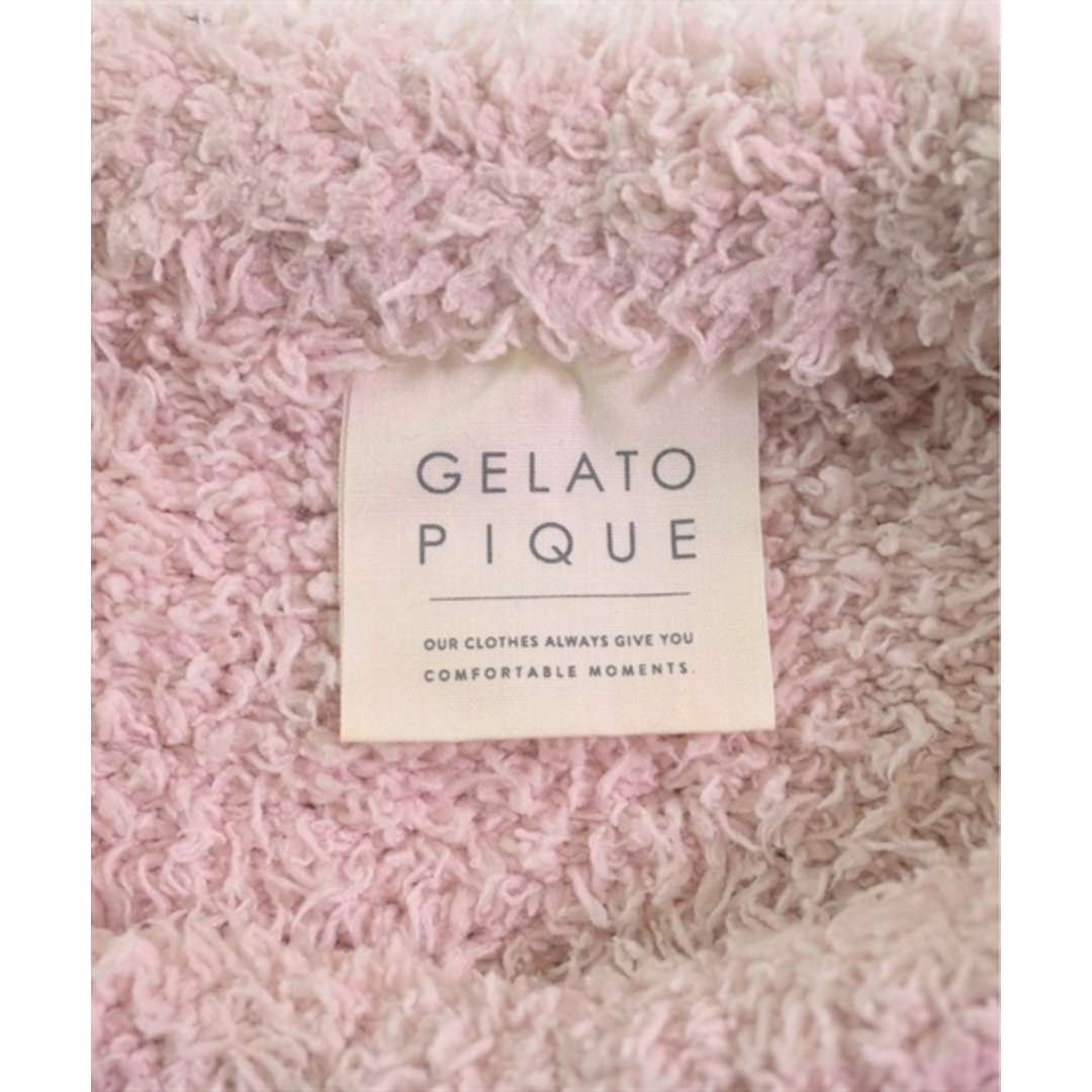 gelato pique(ジェラートピケ)のgelato pique ニット・セーター F ピンクx白(ボーダー) 【古着】【中古】 レディースのトップス(ニット/セーター)の商品写真