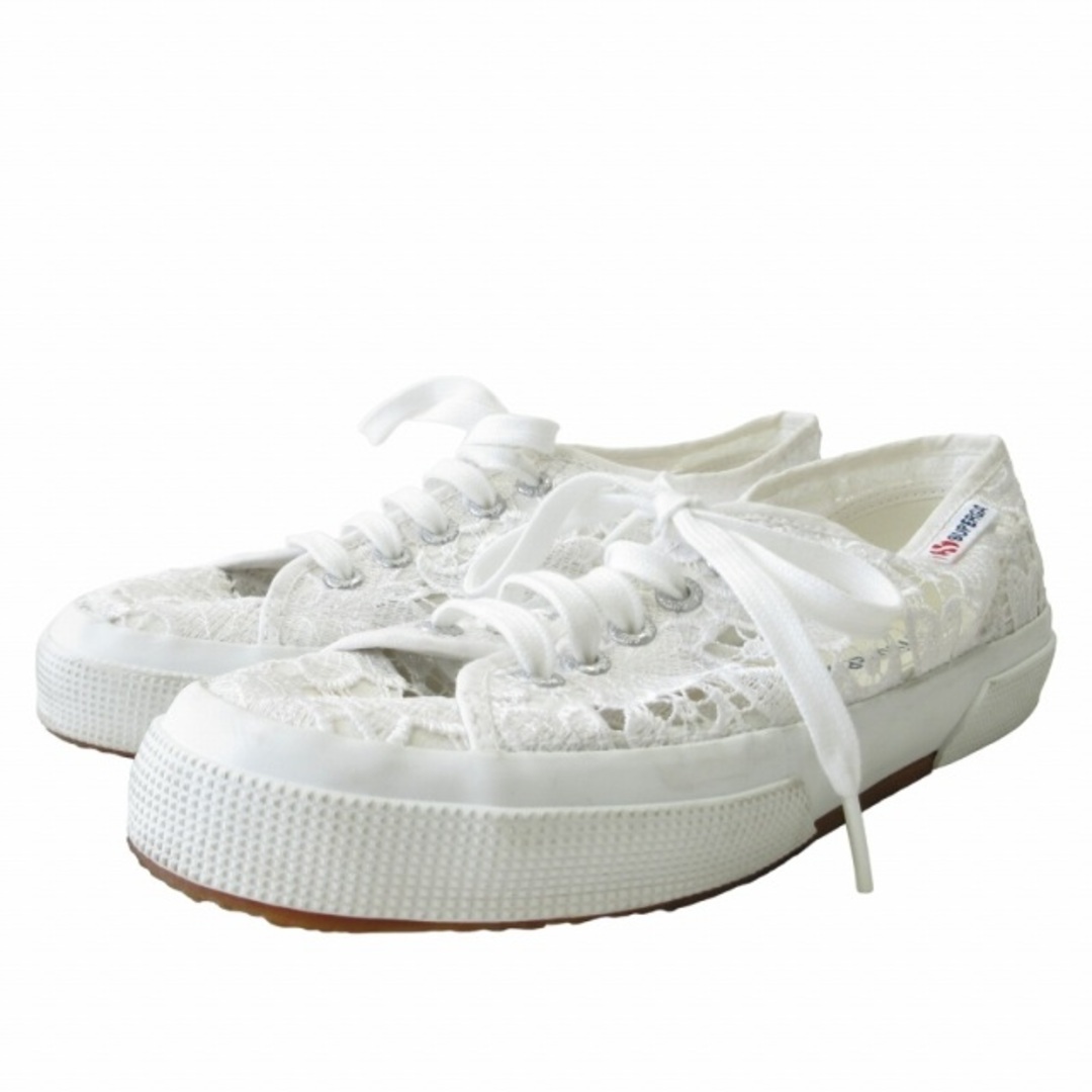 SUPERGA(スペルガ)のスペルガ SUPERGA レーススニーカー シューズ 白 ホワイト 約24㎝ レディースの靴/シューズ(スニーカー)の商品写真