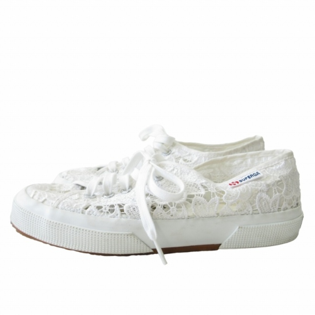 SUPERGA(スペルガ)のスペルガ SUPERGA レーススニーカー シューズ 白 ホワイト 約24㎝ レディースの靴/シューズ(スニーカー)の商品写真