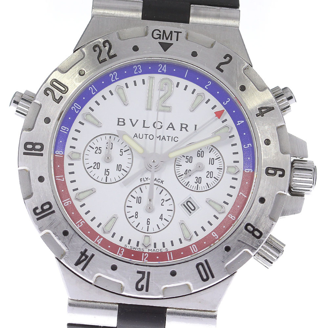 BVLGARI(ブルガリ)のブルガリ BVLGARI GMT40SFB ディアゴノ GMT クロノグラフ 自動巻き メンズ 箱・保証書付き_802188 メンズの時計(腕時計(アナログ))の商品写真