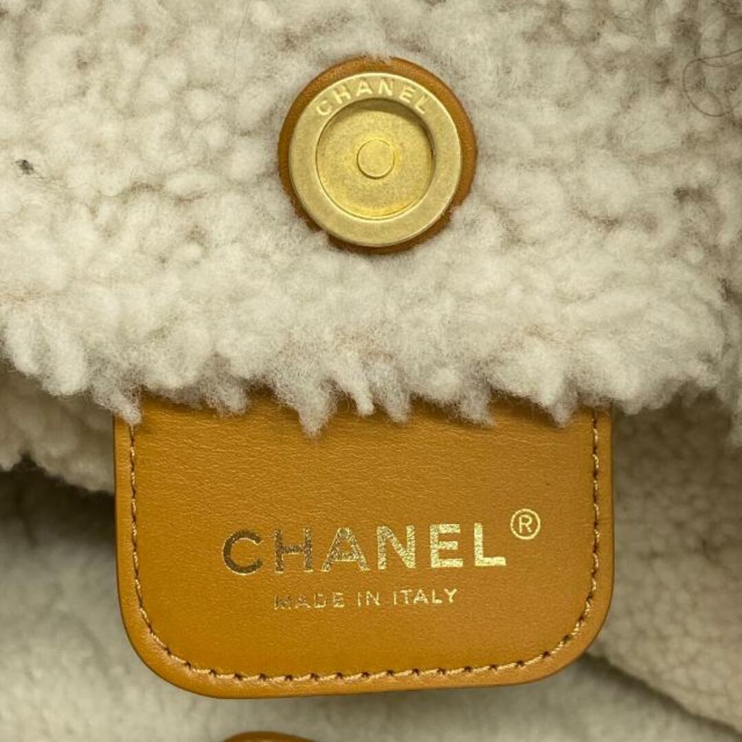 CHANEL(シャネル)の★SALE 【4hd5341】シャネル ツーウェイバッグ/CHANEL22/チェーンショルダー/ムートン/ベージュ/ゴールド金具 【中古】 レディース レディースのバッグ(その他)の商品写真