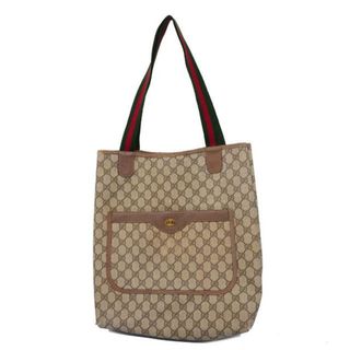 グッチ(Gucci)の【4hd5345】グッチ トートバッグ/GGスプリーム/シェリーライン/39 02 003/PVC/ブラウン/ベージュ/ゴールド金具 【中古】 レディース(トートバッグ)