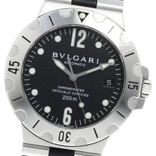 ベルト訳あり ブルガリ BVLGARI SD38S ディアゴノ スクーバ デイト 自動巻き メンズ 保証書付き_814617