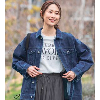 グローバルワーク(GLOBAL WORK)のGLOBAL WORK  ヘビロッteeプリント長袖　Lサイズ　オフ×3段ロゴ(Tシャツ(長袖/七分))