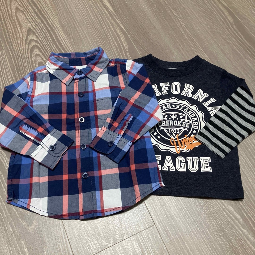 babyGAP(ベビーギャップ)の男の子　長袖ロンT　シャツセット　ベビーギャップ　西松屋　ブルー系　80サイズ キッズ/ベビー/マタニティのベビー服(~85cm)(シャツ/カットソー)の商品写真