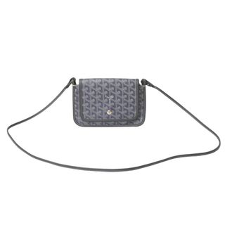 ゴヤール(GOYARD)の極美品 GOYARD ゴヤール プリュメ ショルダーバッグ ポーチウォレット PLUMETPMLTY50CL50P PVC レザー グレー 中古 62846(ハンドバッグ)