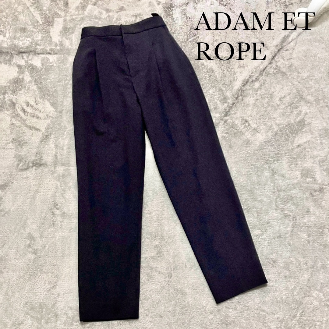 Adam et Rope'(アダムエロぺ)のADAM ET ROPE アダムエロペ  スラックス　ネイビー　Sサイズ レディースのパンツ(カジュアルパンツ)の商品写真
