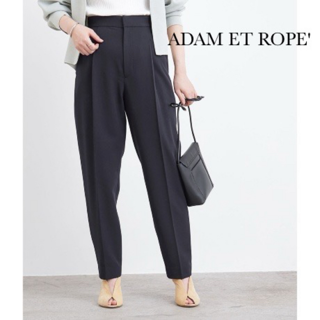 Adam et Rope'(アダムエロぺ)のADAM ET ROPE アダムエロペ  スラックス　ネイビー　Sサイズ レディースのパンツ(カジュアルパンツ)の商品写真