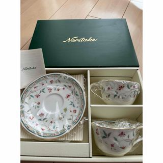 ノリタケ(Noritake)の新品未使用 NORITAKE ノリタケ花更紗 カップ&ソーサーペアセット (グラス/カップ)