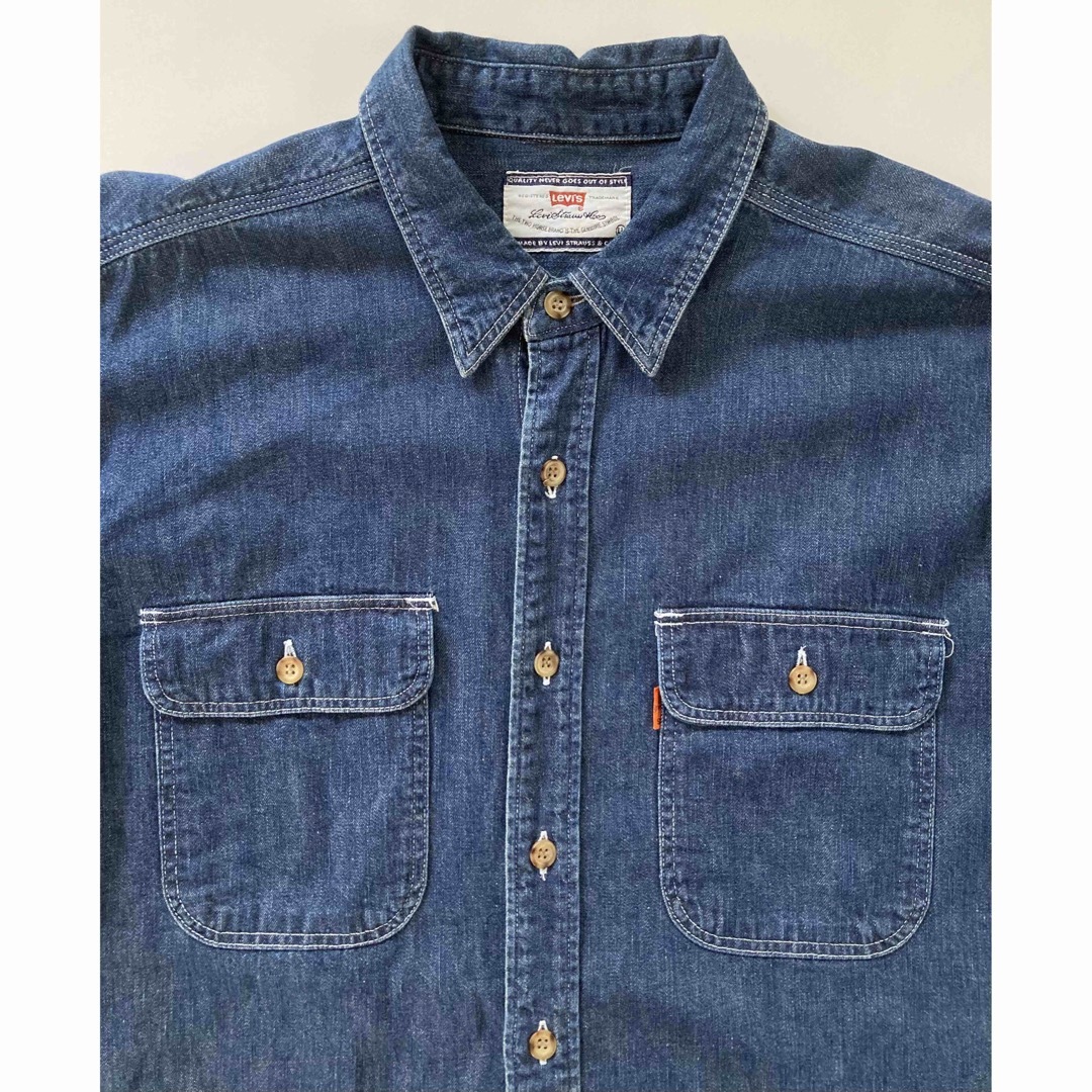 Levi's(リーバイス)のLevi’s90s 日本製ダブルポケットデニムシャツXL メンズのジャケット/アウター(Gジャン/デニムジャケット)の商品写真