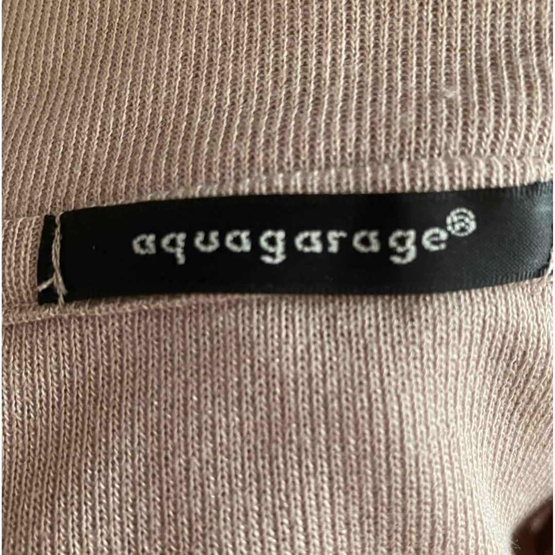 aquagarage(アクアガレージ)のアクアガレージ　リブニット　半袖　薄手 レディースのトップス(ニット/セーター)の商品写真