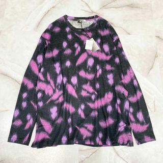 イザベルマラン(Isabel Marant)のA12589  イザベルマラン　21SS リネンタイダイロンT 黒ピンク　M(Tシャツ(長袖/七分))