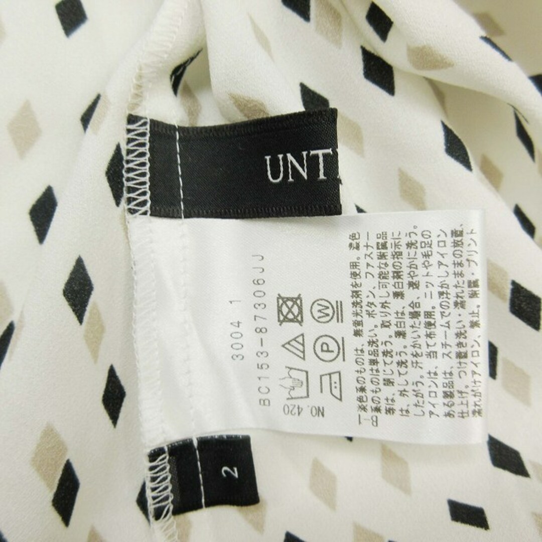 UNTITLED(アンタイトル)の美品 アンタイトル UNTITLED シフォン ブラウス 長袖 ひし形 ドット レディースのトップス(シャツ/ブラウス(長袖/七分))の商品写真