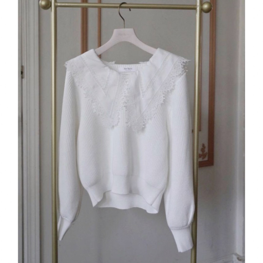 Her lip to(ハーリップトゥ)のherlipto Lace Collar Knit Pullover レディースのトップス(ニット/セーター)の商品写真