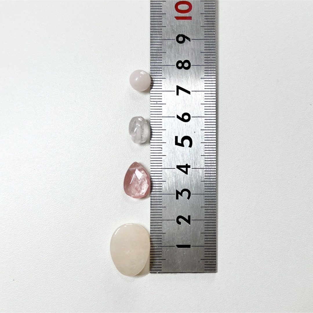 ピンク系 天然石 4種MIX アベンチュリン チェリークォーツ ローズクォーツ  ハンドメイドの素材/材料(各種パーツ)の商品写真