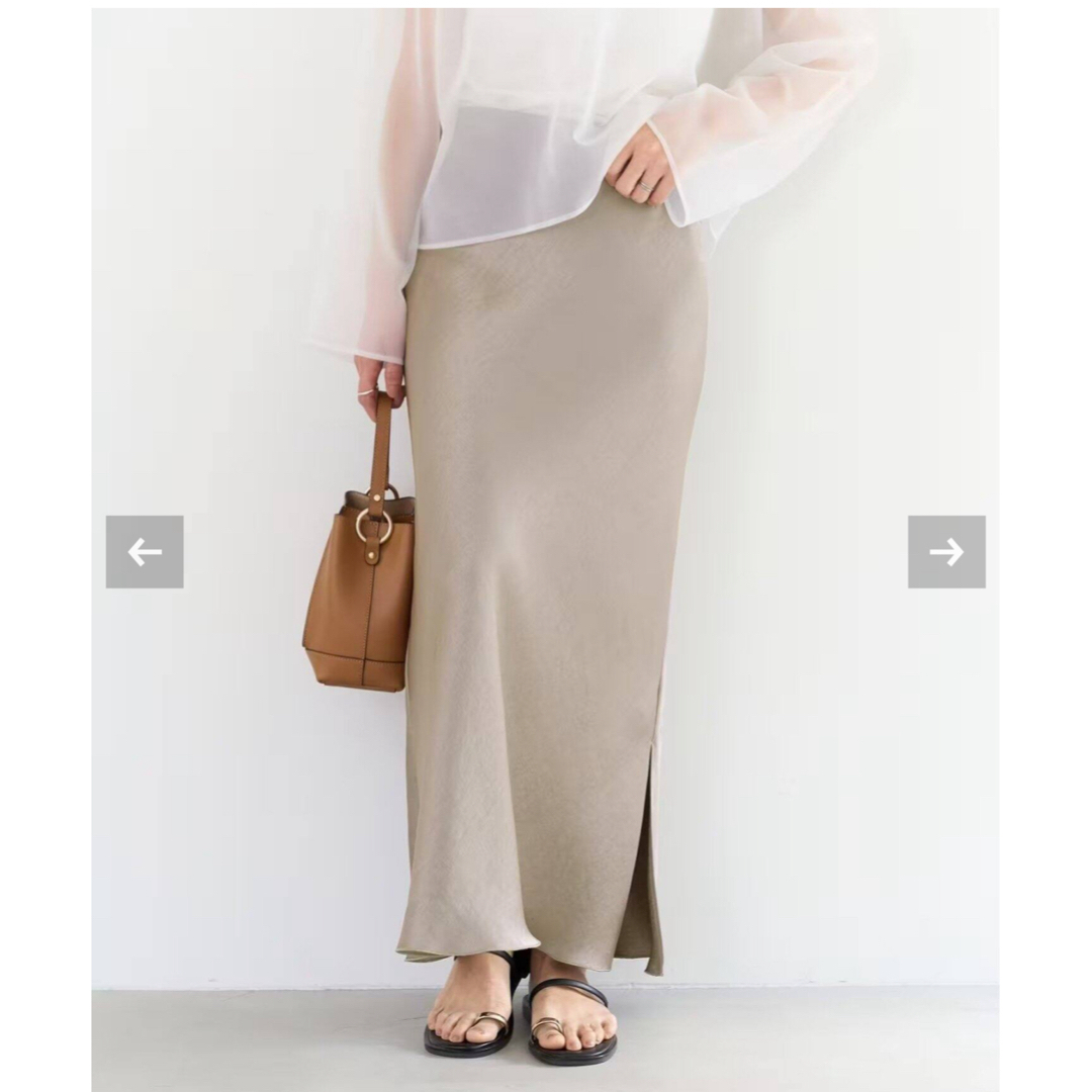 IENA(イエナ)のダブルサテンスカート レディースのスカート(ロングスカート)の商品写真