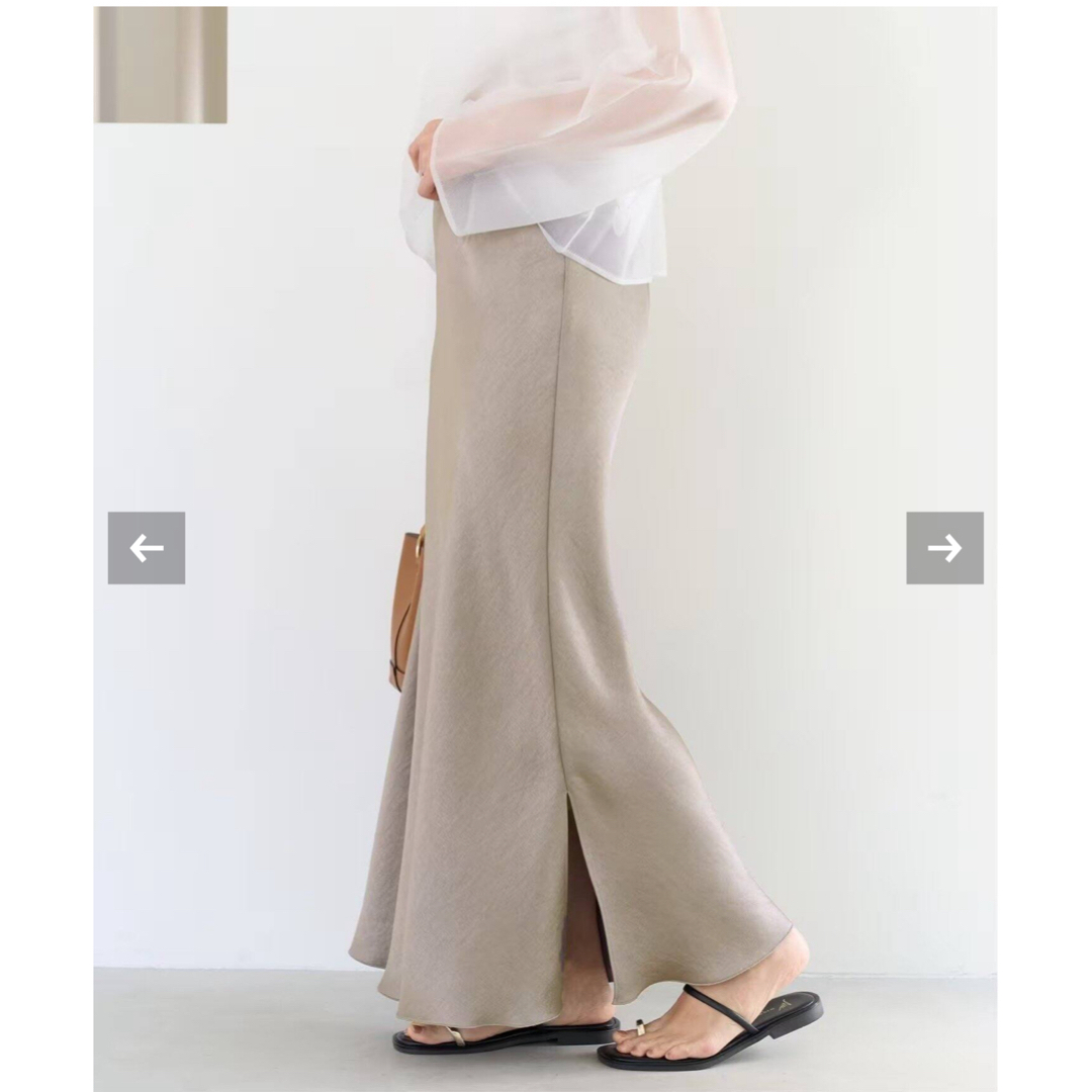 IENA(イエナ)のダブルサテンスカート レディースのスカート(ロングスカート)の商品写真