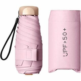 折り畳み傘 ピンク 晴雨兼用 収納袋付 UVカット 防水 軽量 コンパクト(傘)
