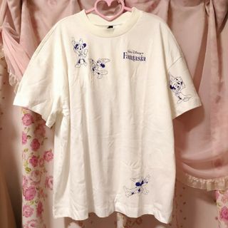 ディズニー(Disney)のお値下げ Mサイズ ディズニー ミッキーがかわいい Tシャツ(ホワイト/未使用)(Tシャツ(半袖/袖なし))