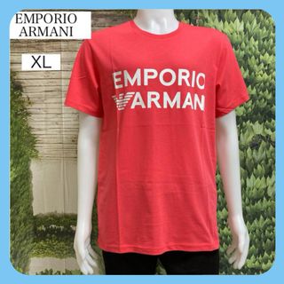 エンポリオアルマーニ(Emporio Armani)の【未使用 XL】23春夏エンポリオアルマーニ半袖 Tシャツ（コーラルピンク）(Tシャツ/カットソー(半袖/袖なし))